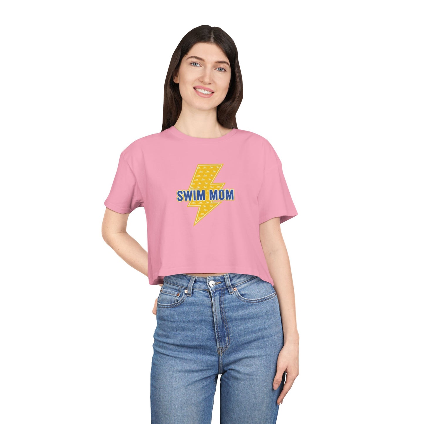 Women's Swim Mom Crop Tee