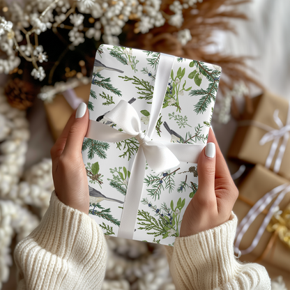 a woman holding a wrapped present in her hands