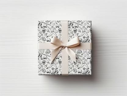 Baseball Christmas Wrapping Paper - Luxury Holiday Wrapping Paper