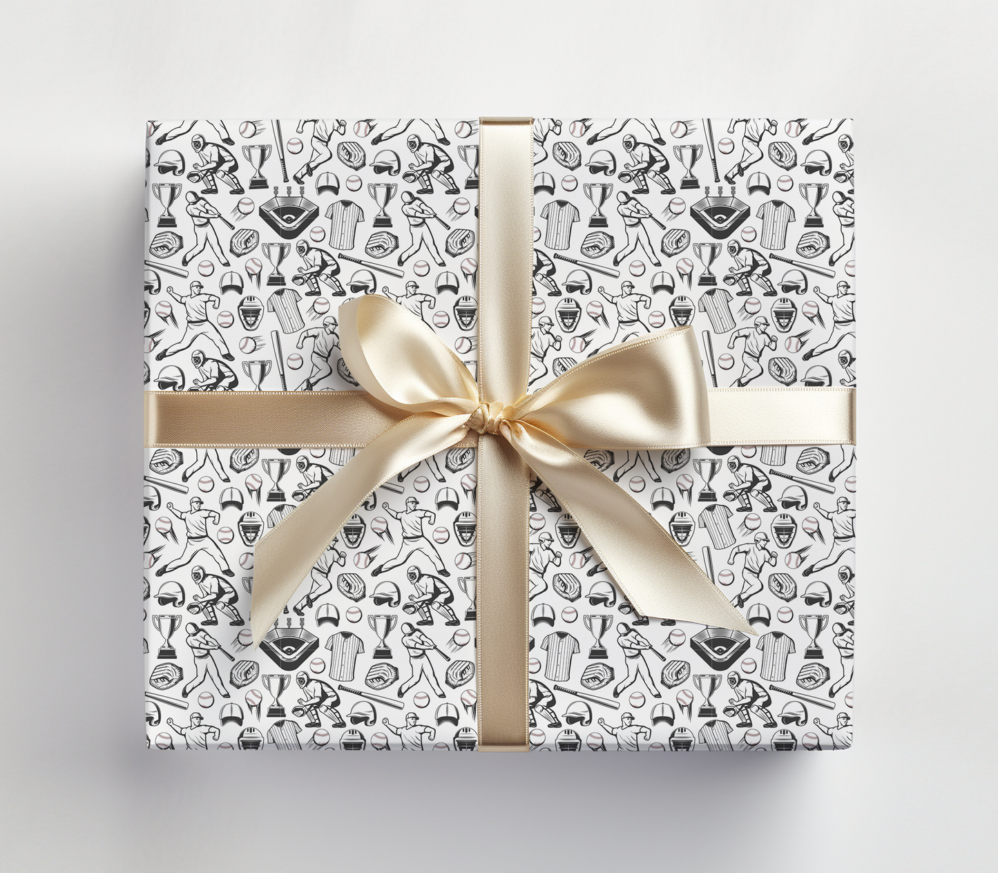 Baseball Christmas Wrapping Paper - Luxury Holiday Wrapping Paper