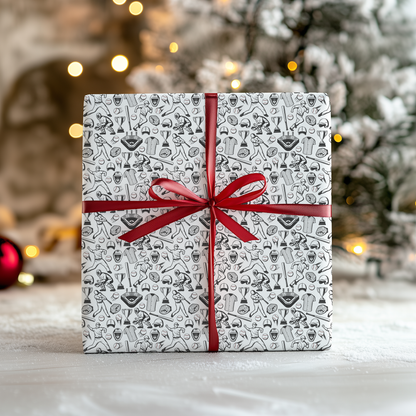 Baseball Christmas Wrapping Paper - Luxury Holiday Wrapping Paper