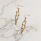 Lightning Bolts Gold Dangle Earrings