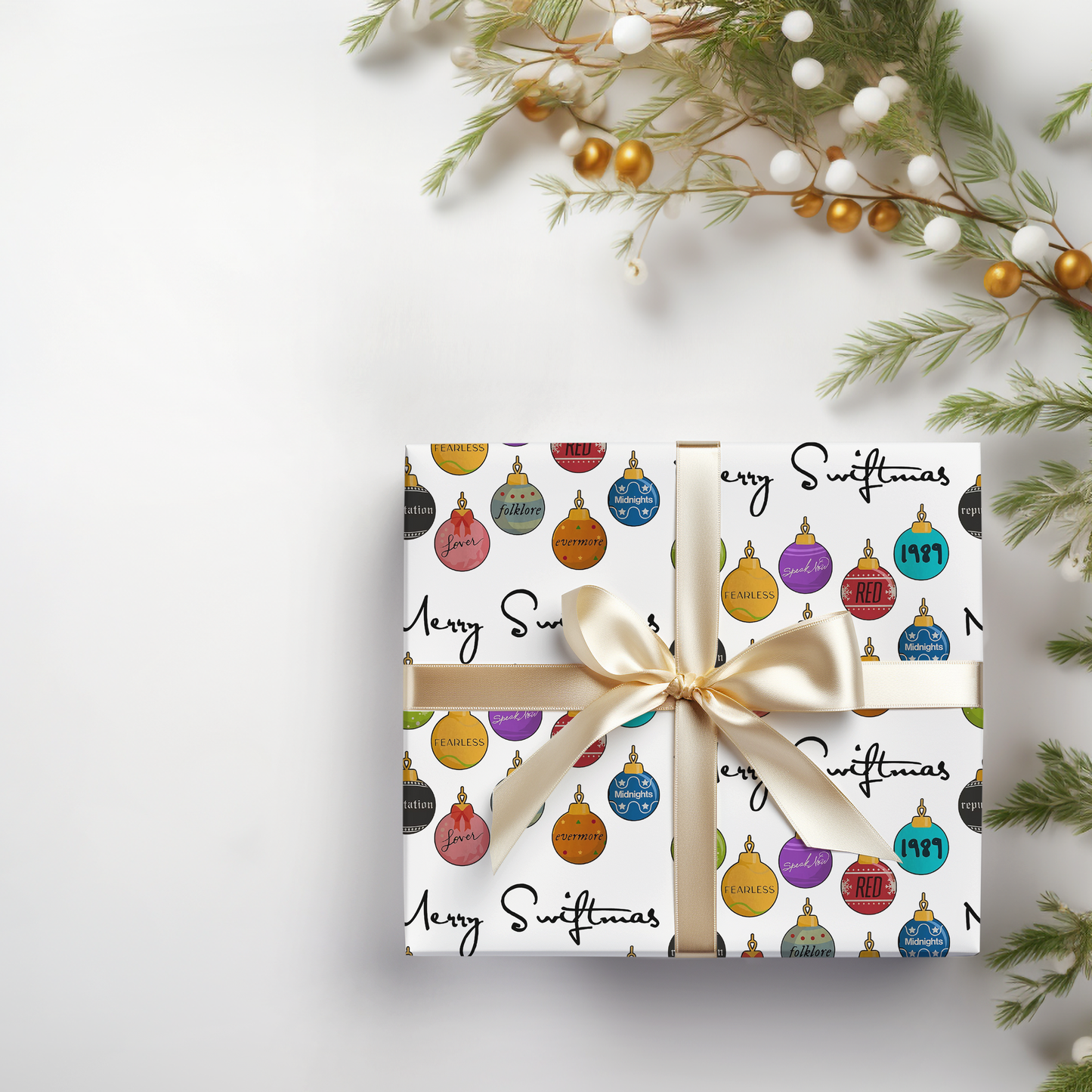 Merry Swiftmas Christmas Wrapping Paper - Luxury Holiday Wrapping Paper