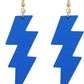 Lightning Bolts Blue Dangle Earrings