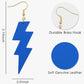 Lightning Bolts Blue Dangle Earrings