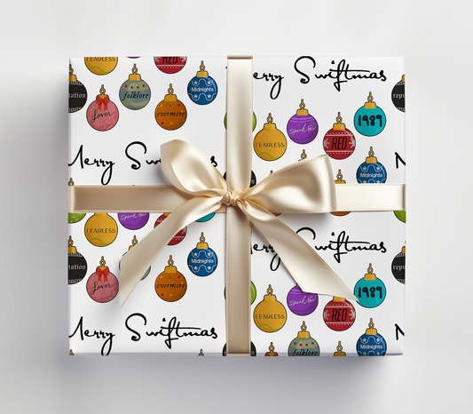 Merry Swiftmas Christmas Wrapping Paper - Luxury Holiday Wrapping Paper