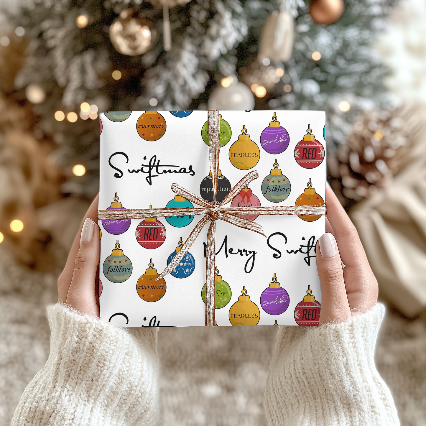 Merry Swiftmas Christmas Wrapping Paper - Luxury Holiday Wrapping Paper