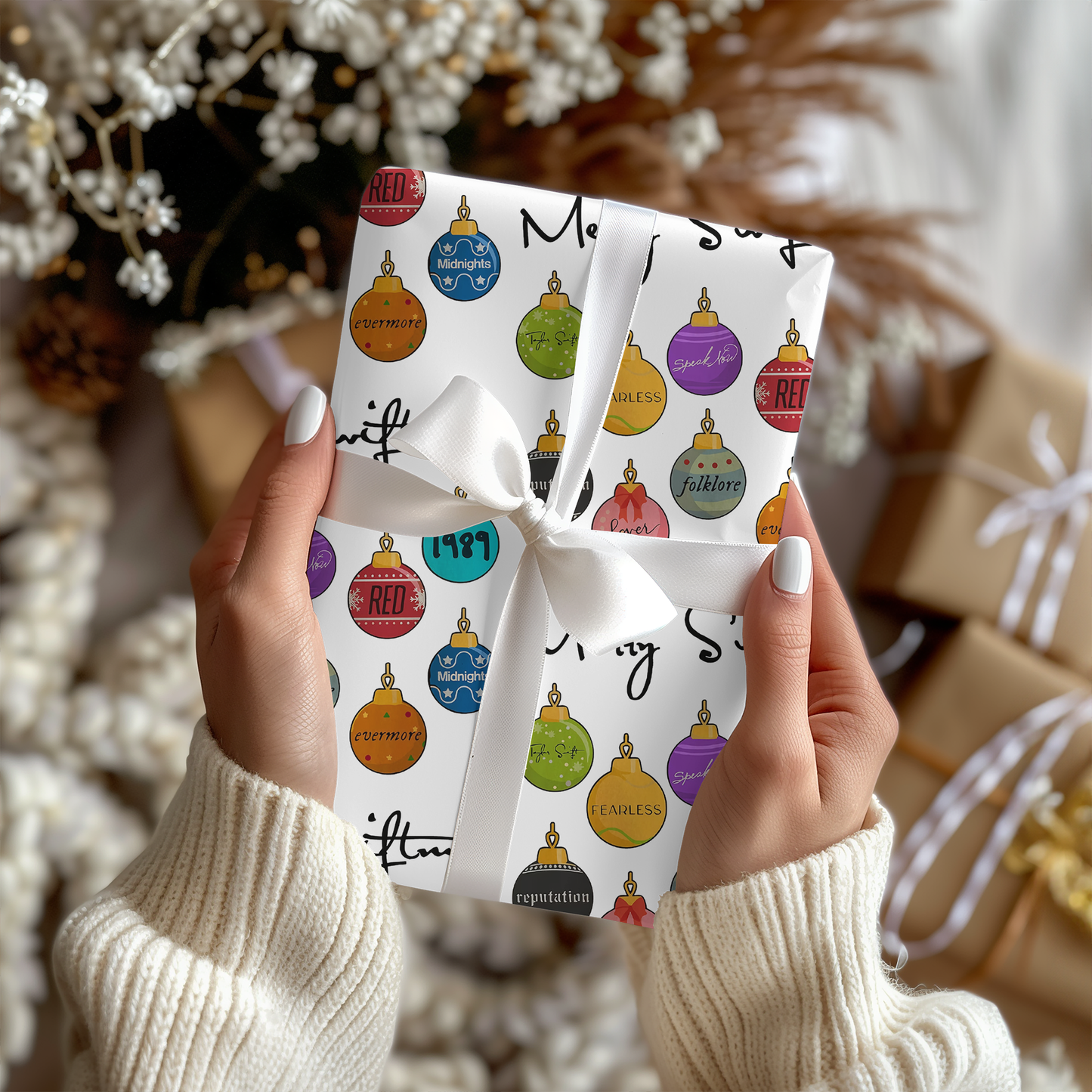 Merry Swiftmas Christmas Wrapping Paper - Luxury Holiday Wrapping Paper
