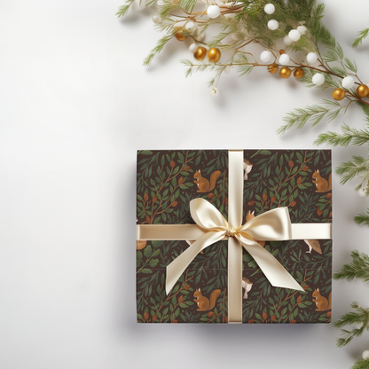 a present wrapped in brown paper with a gold bow