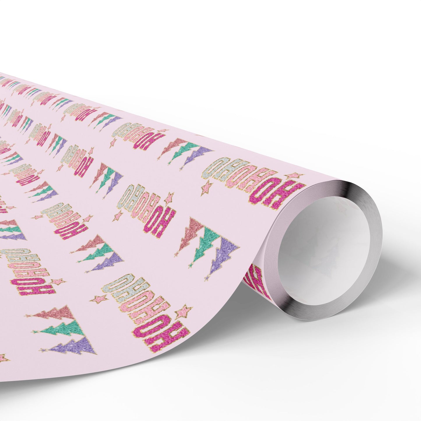 a pink wrapping paper with a happy birthday message on it
