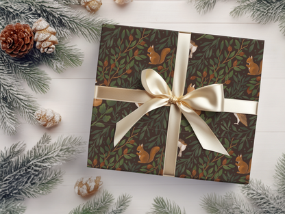 a gift wrapped in a brown wrapping paper with a gold bow