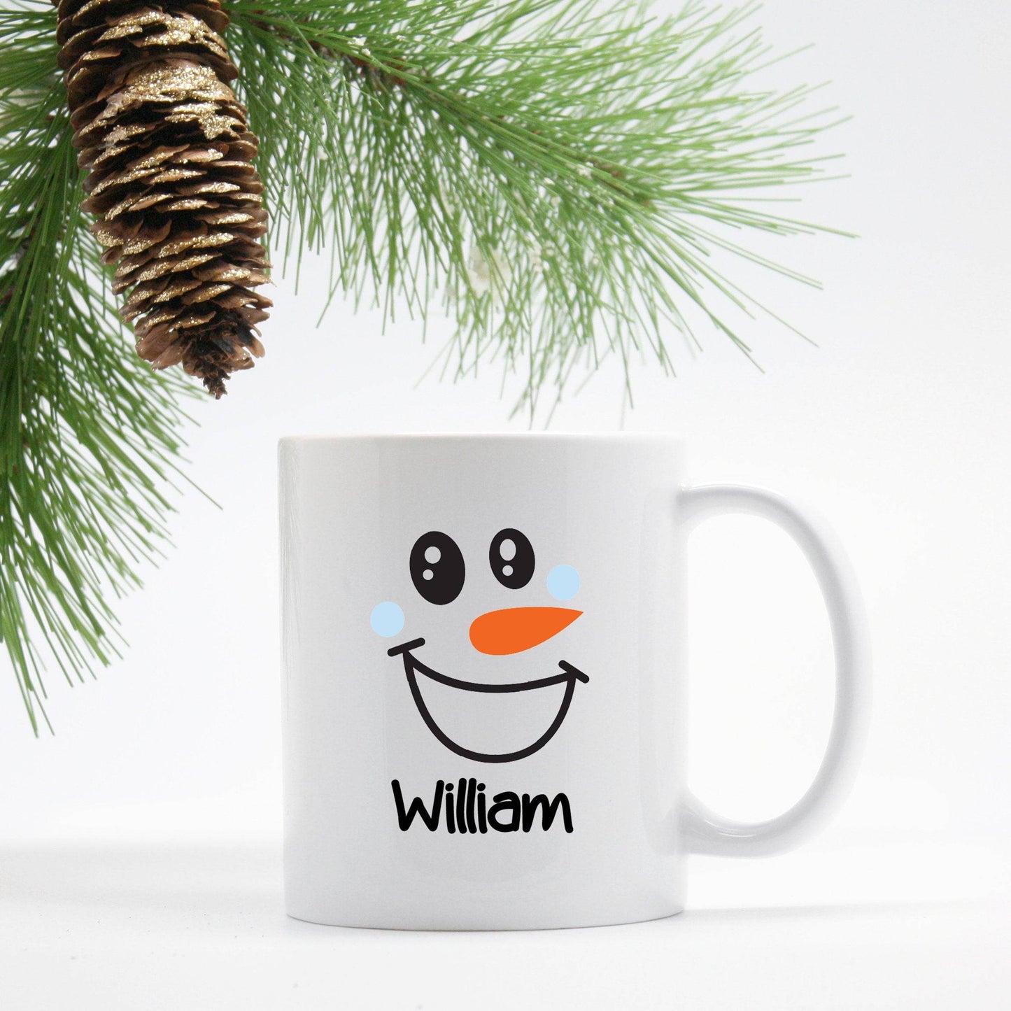 Personalized Boy Snowman Mug