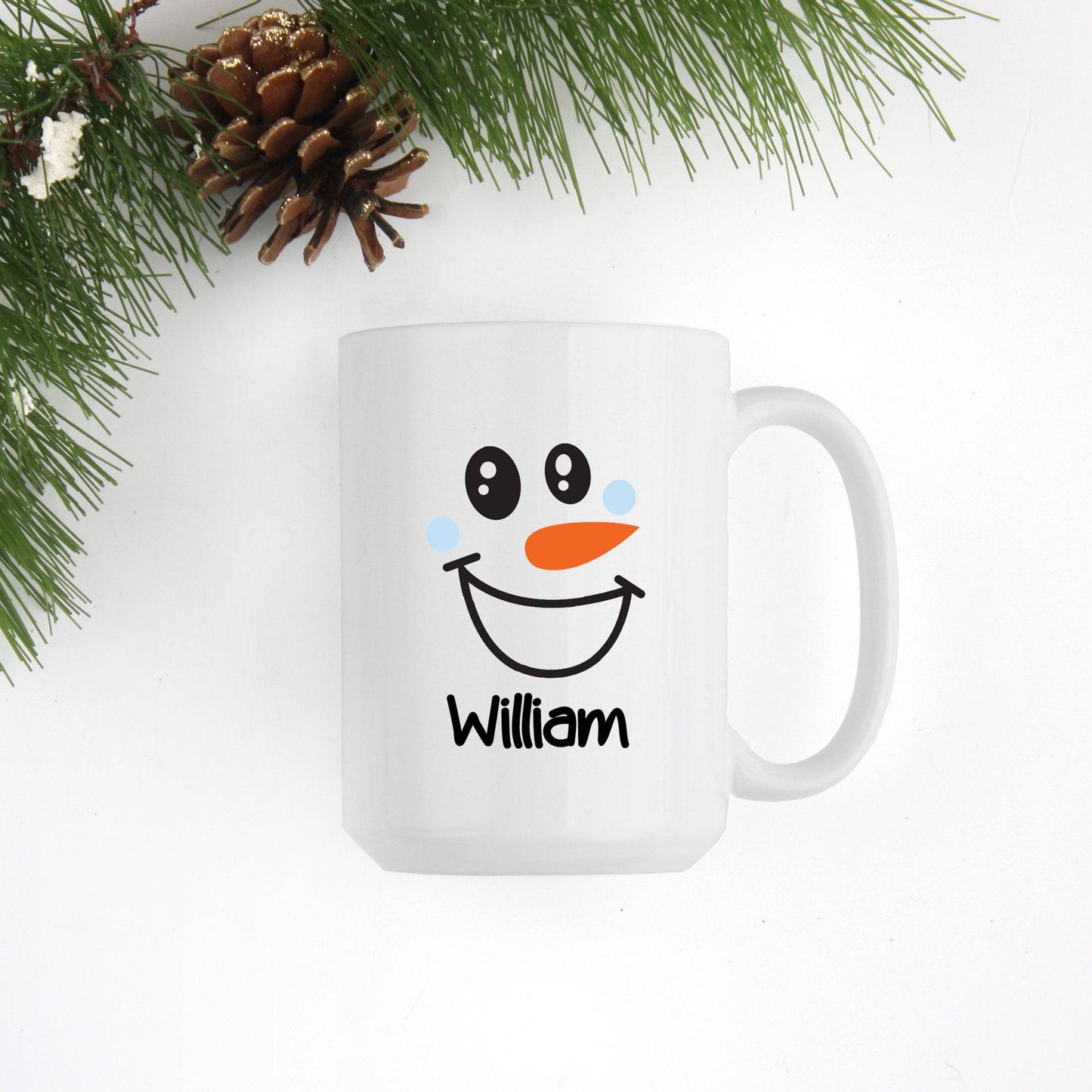 Personalized Boy Snowman Mug