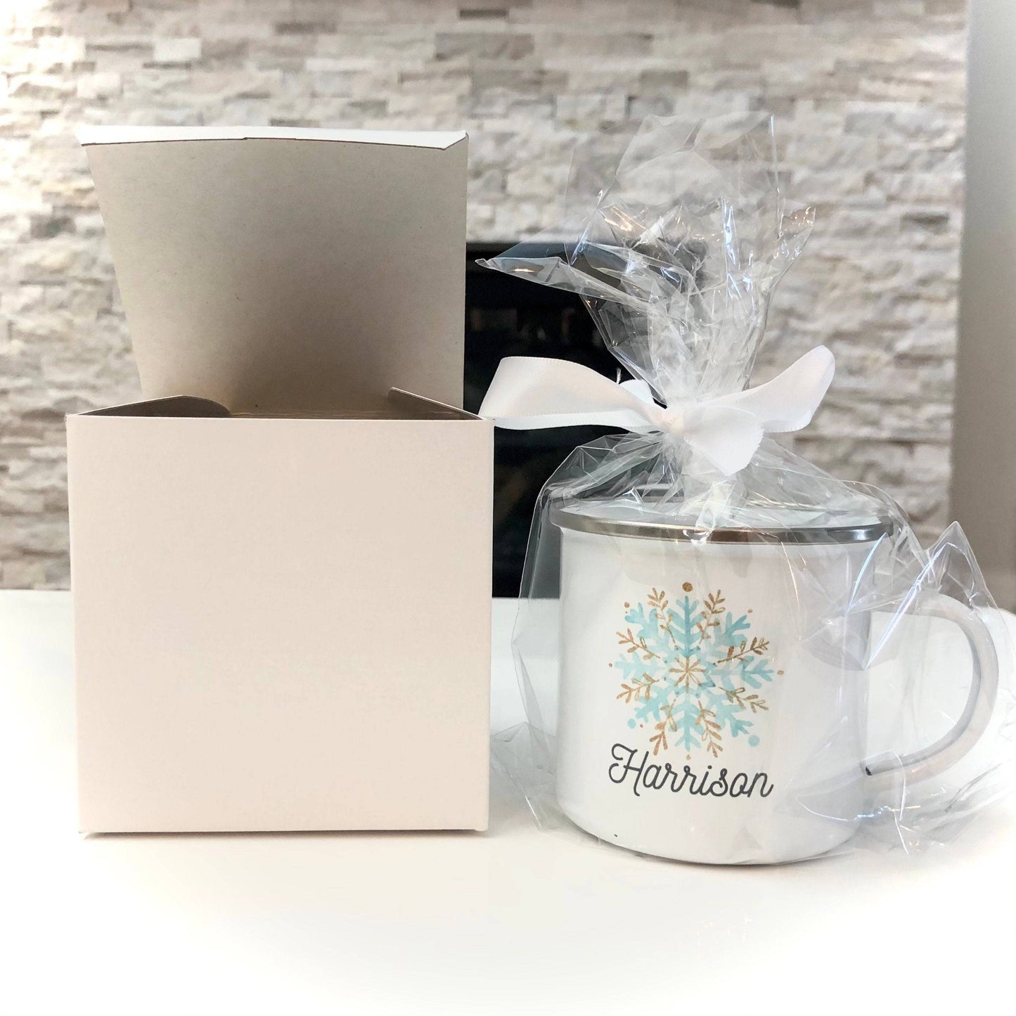 Personalized Boy Snowman Mug