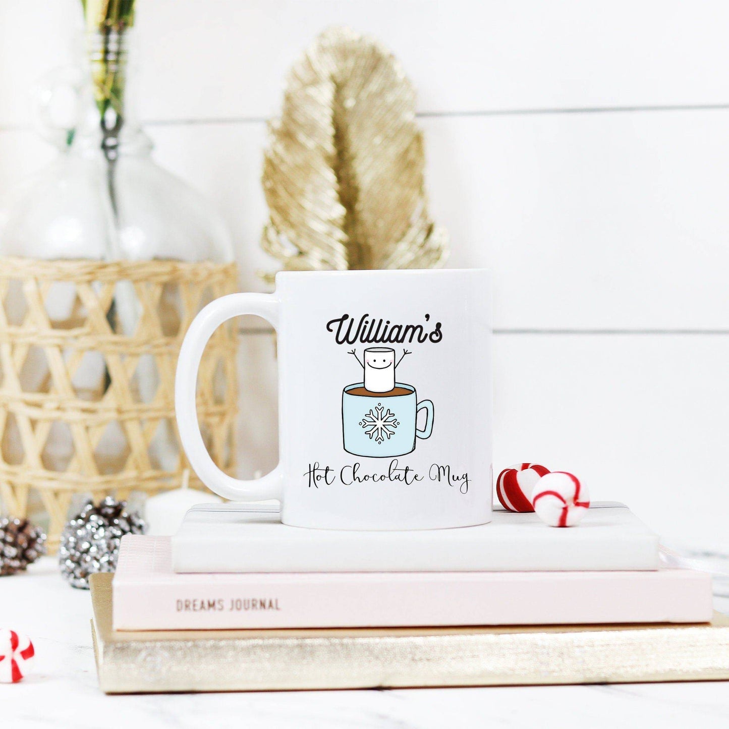 Personalized Hot Chocolate Mug | Blue Design