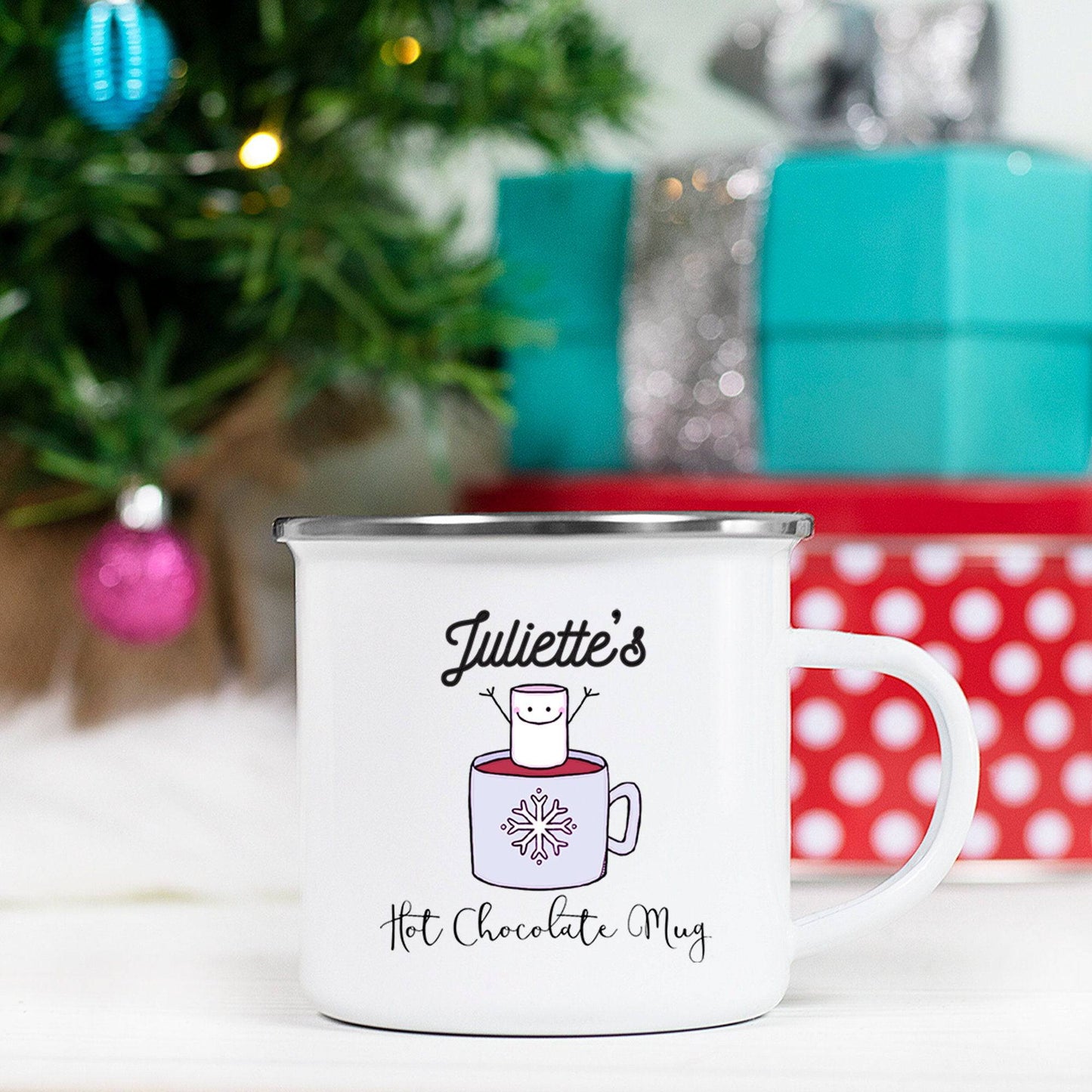 Personalized Hot Chocolate Mug | Purple Design