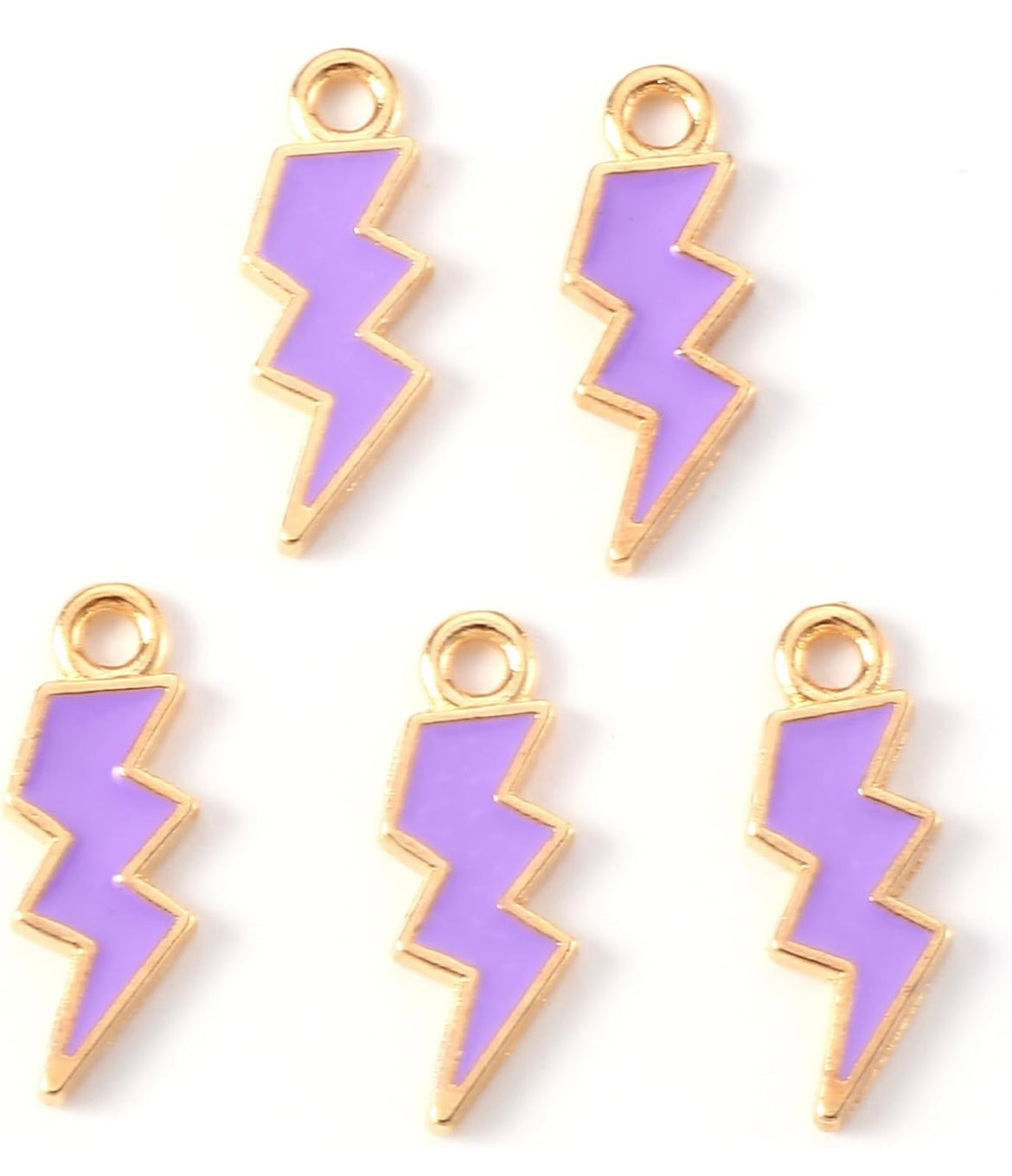 Lightning Bolts Purple or Pink Charms