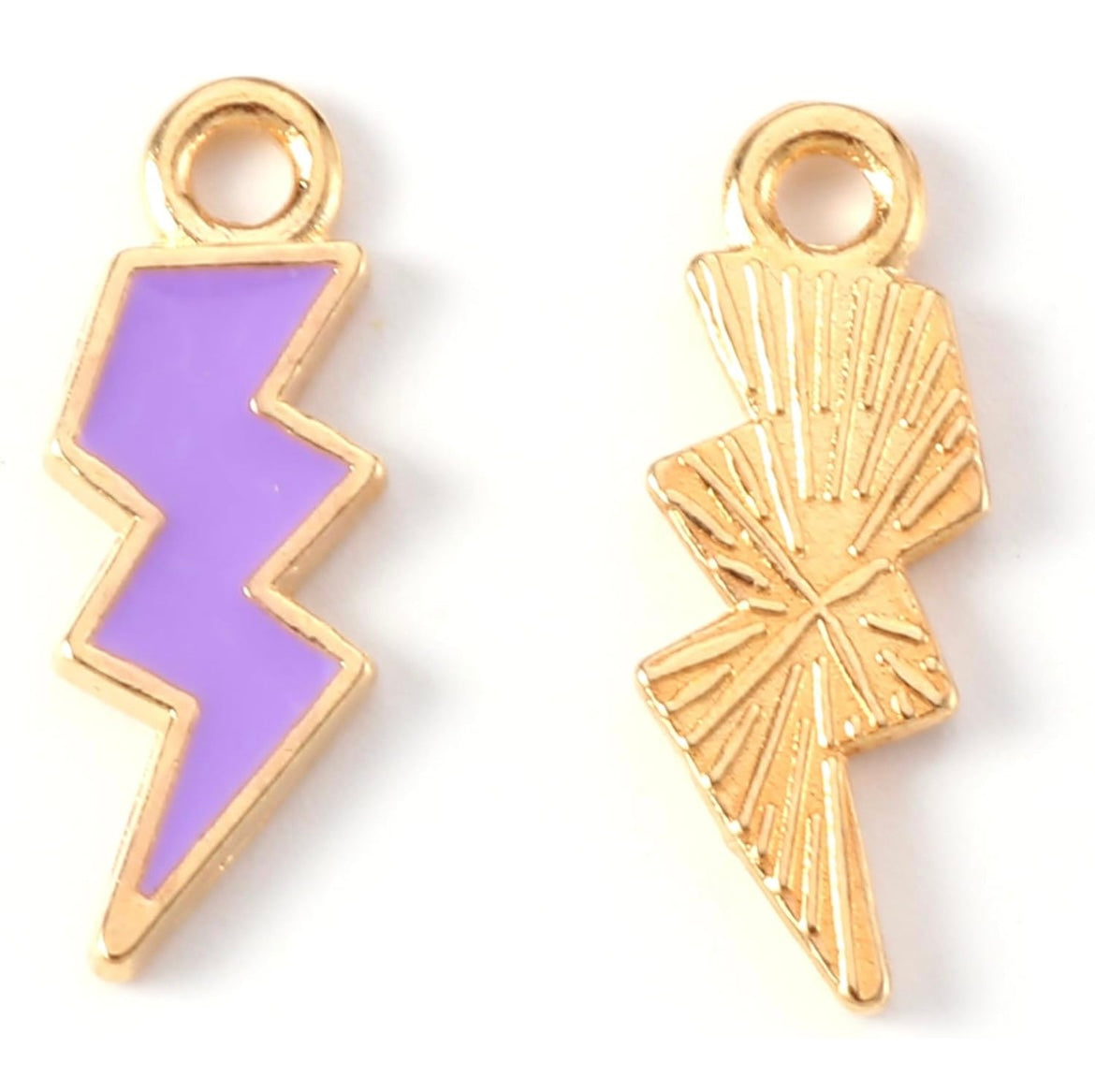 Lightning Bolts Purple or Pink Charms