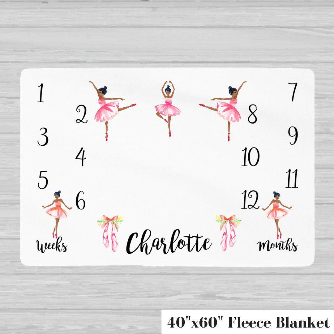 Baby Milestone Blanket - Baby Girl Gift