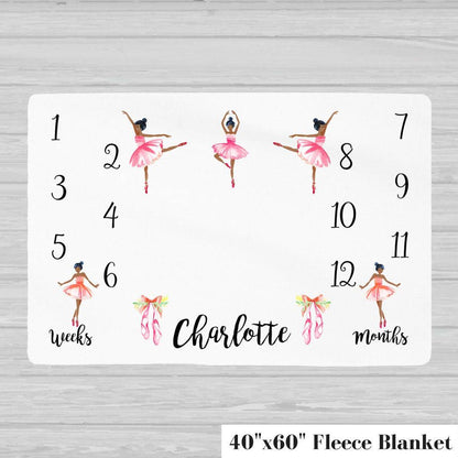 Baby Milestone Blanket - Baby Girl Gift