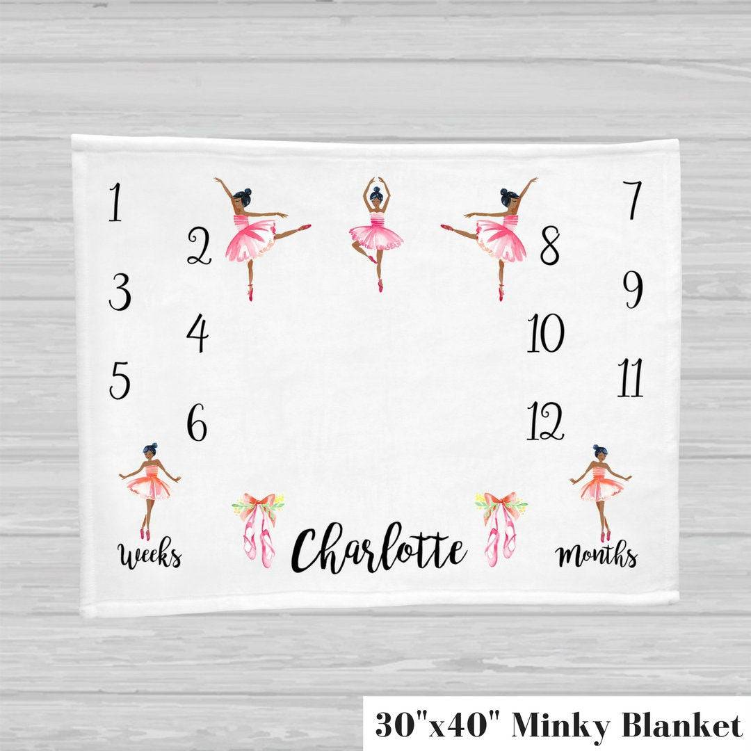 Baby Milestone Blanket - Baby Girl Gift