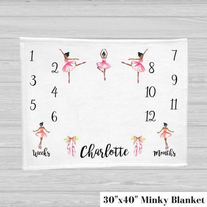 Baby Milestone Blanket - Baby Girl Gift