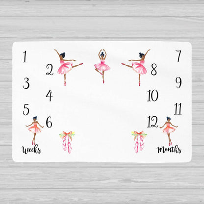 Baby Milestone Blanket - Baby Girl Gift