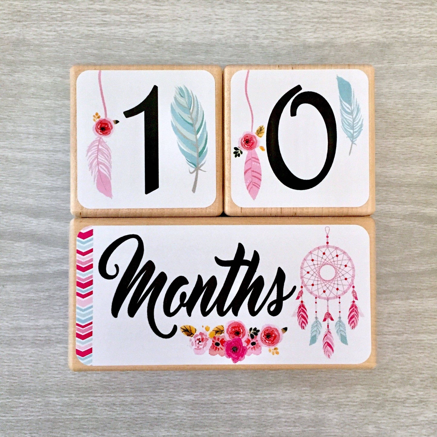 Baby Milestone Blocks - Dream Catchers