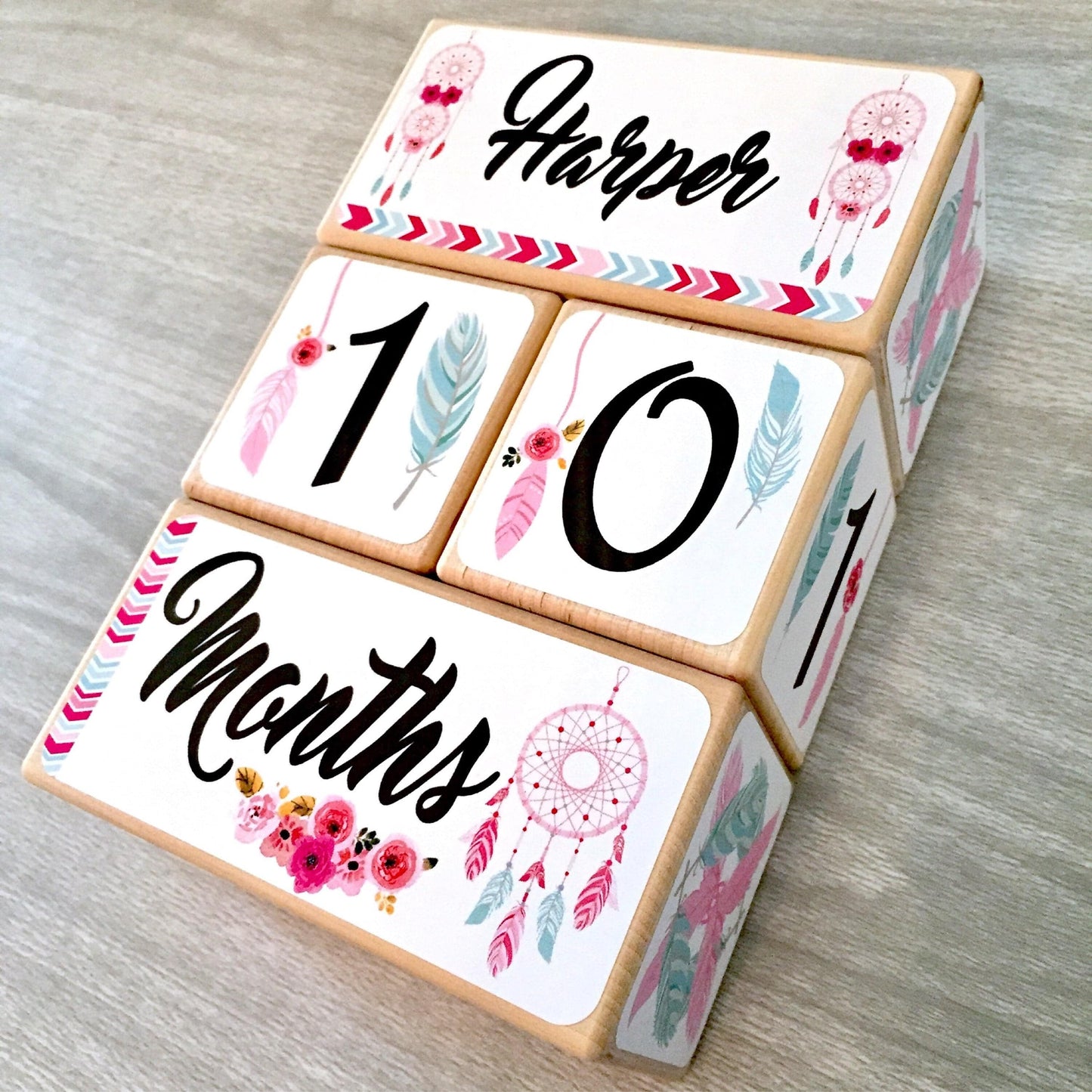 Baby Milestone Blocks - Dream Catchers