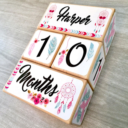 Baby Milestone Blocks - Dream Catchers