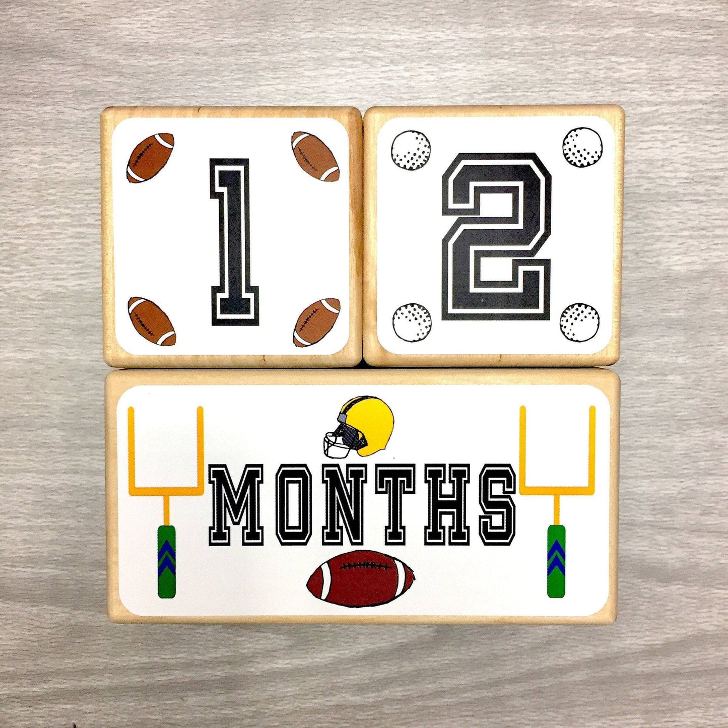 Baby Milestone Blocks - Sports