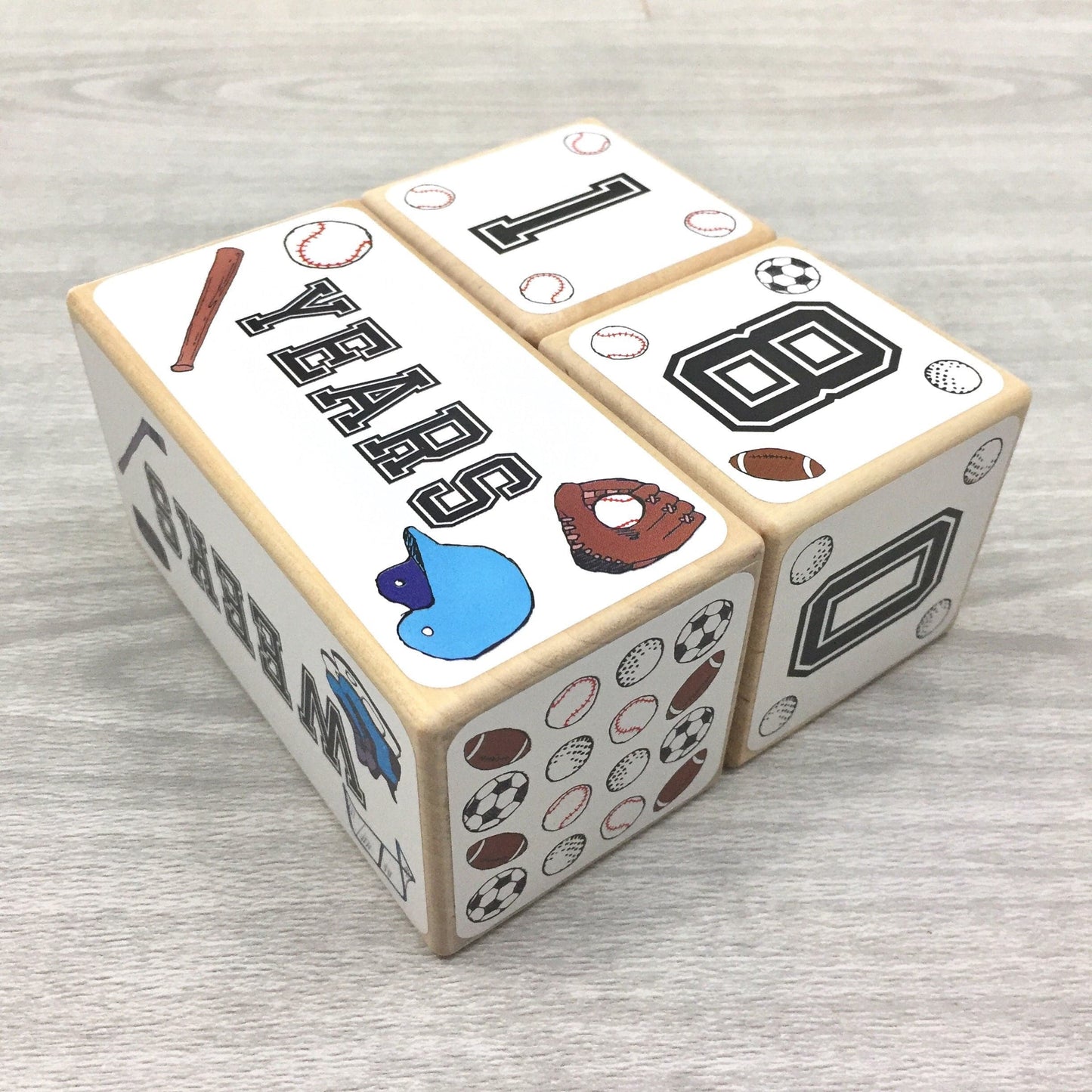 Baby Milestone Blocks - Sports
