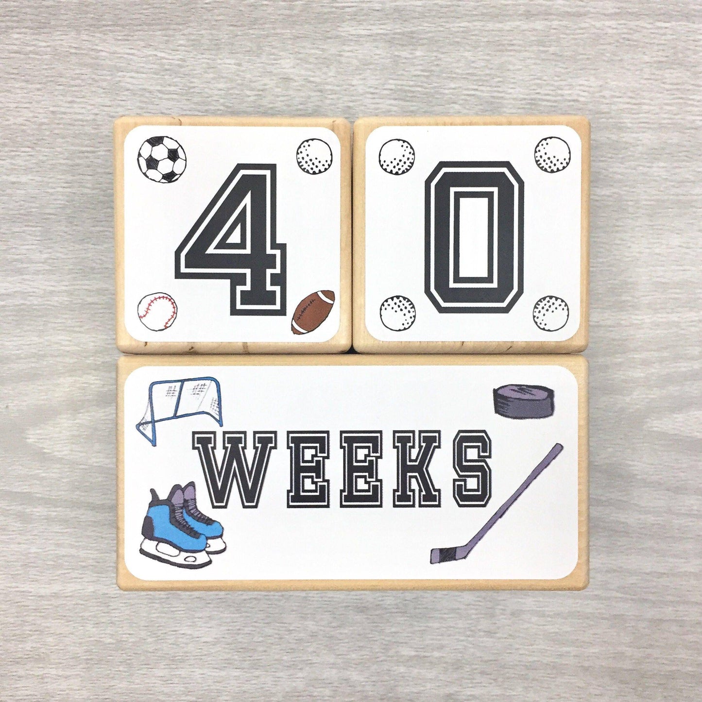 Baby Milestone Blocks - Sports
