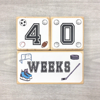 Baby Milestone Blocks - Sports