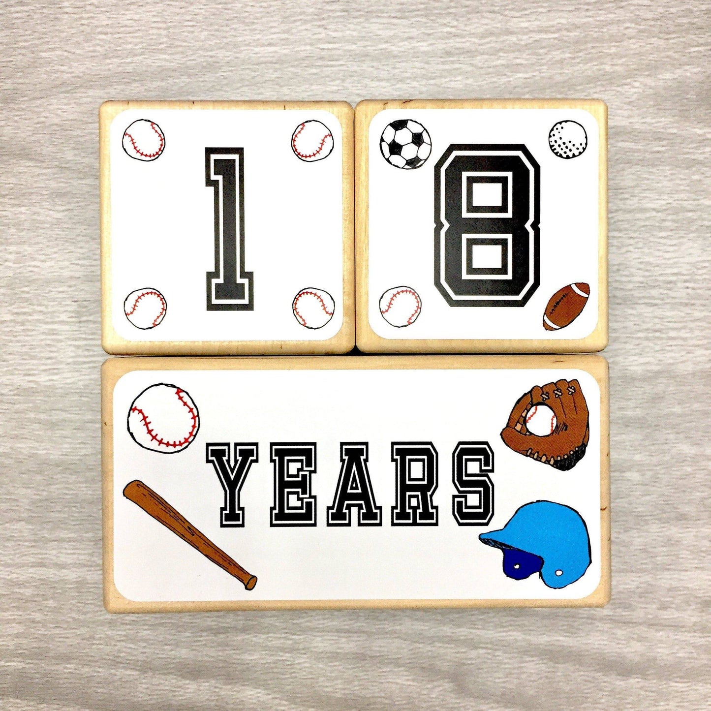 Baby Milestone Blocks - Sports
