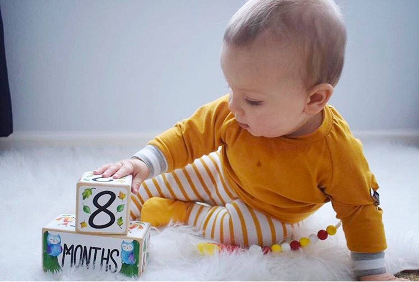 Baby Milestone Blocks - Woodland Animals