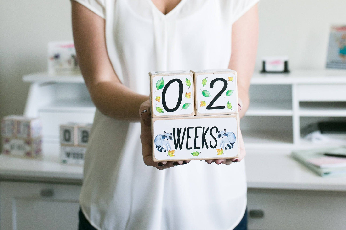 Baby Milestone Blocks - Woodland Animals