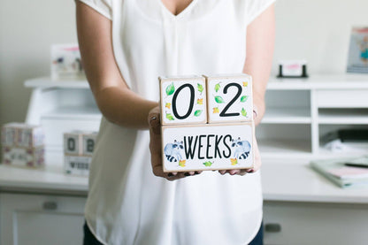 Baby Milestone Blocks - Woodland Animals