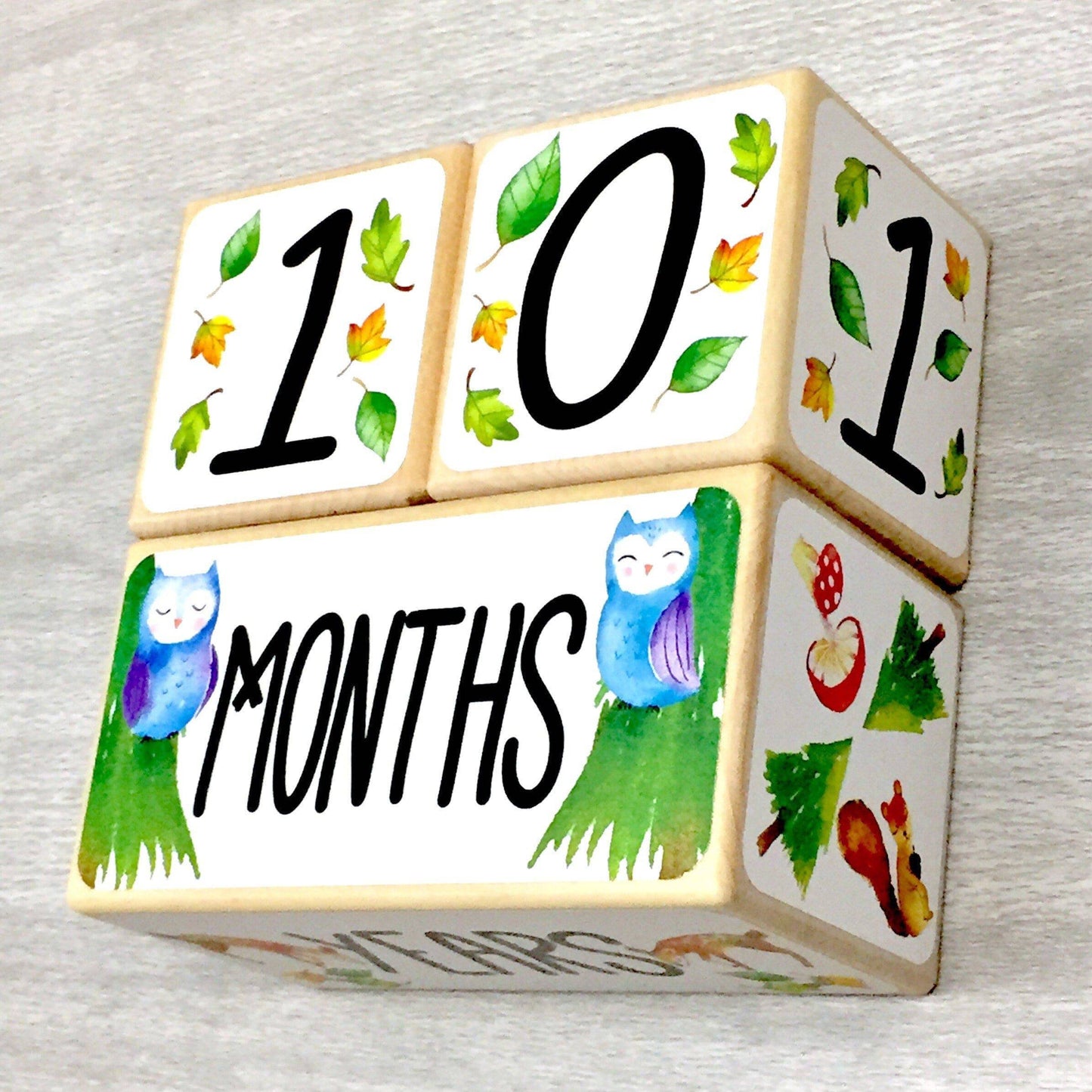 Baby Milestone Blocks - Woodland Animals