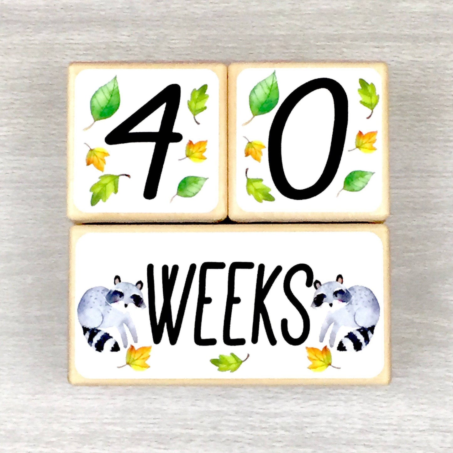 Baby Milestone Blocks - Woodland Animals