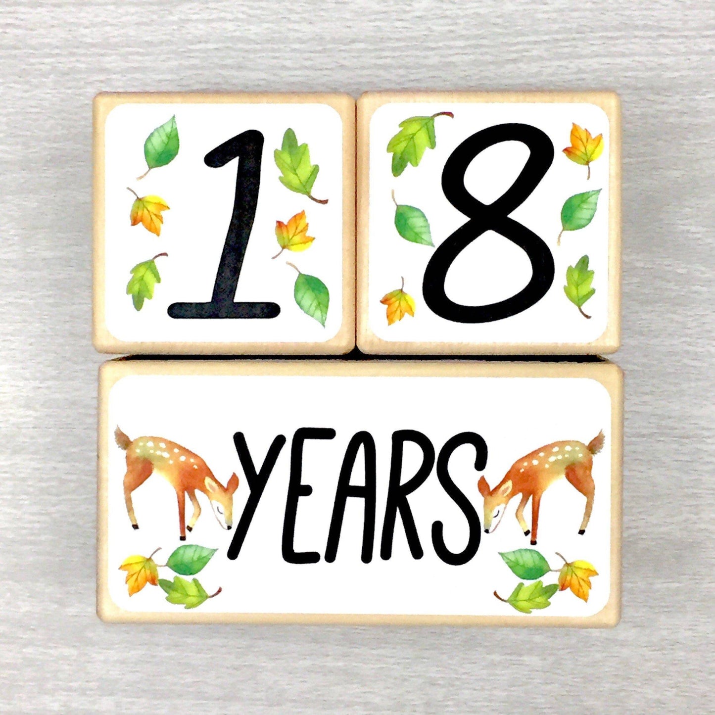 Baby Milestone Blocks - Woodland Animals