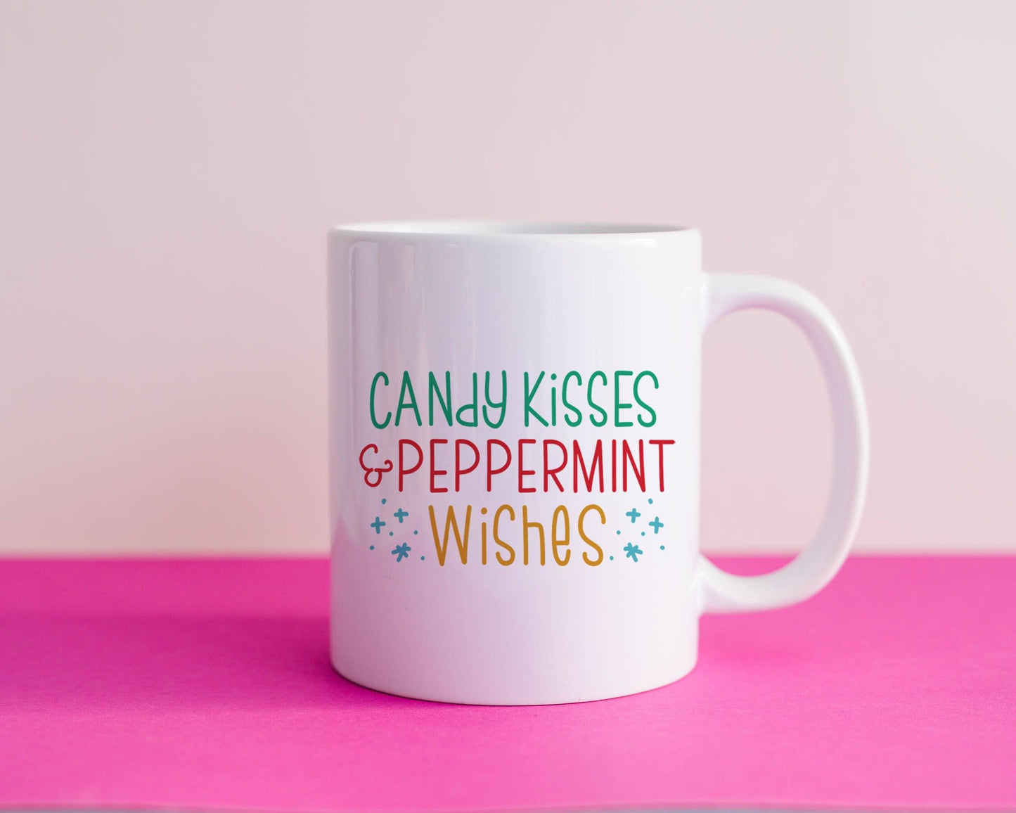Candy Cane Kisses and Peppermint Wishes Mug