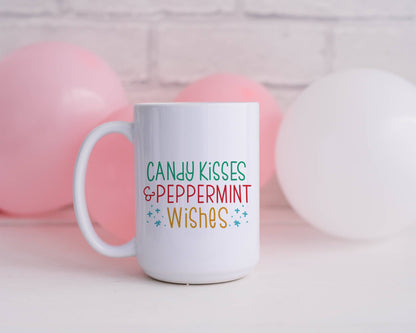 Candy Cane Kisses and Peppermint Wishes Mug