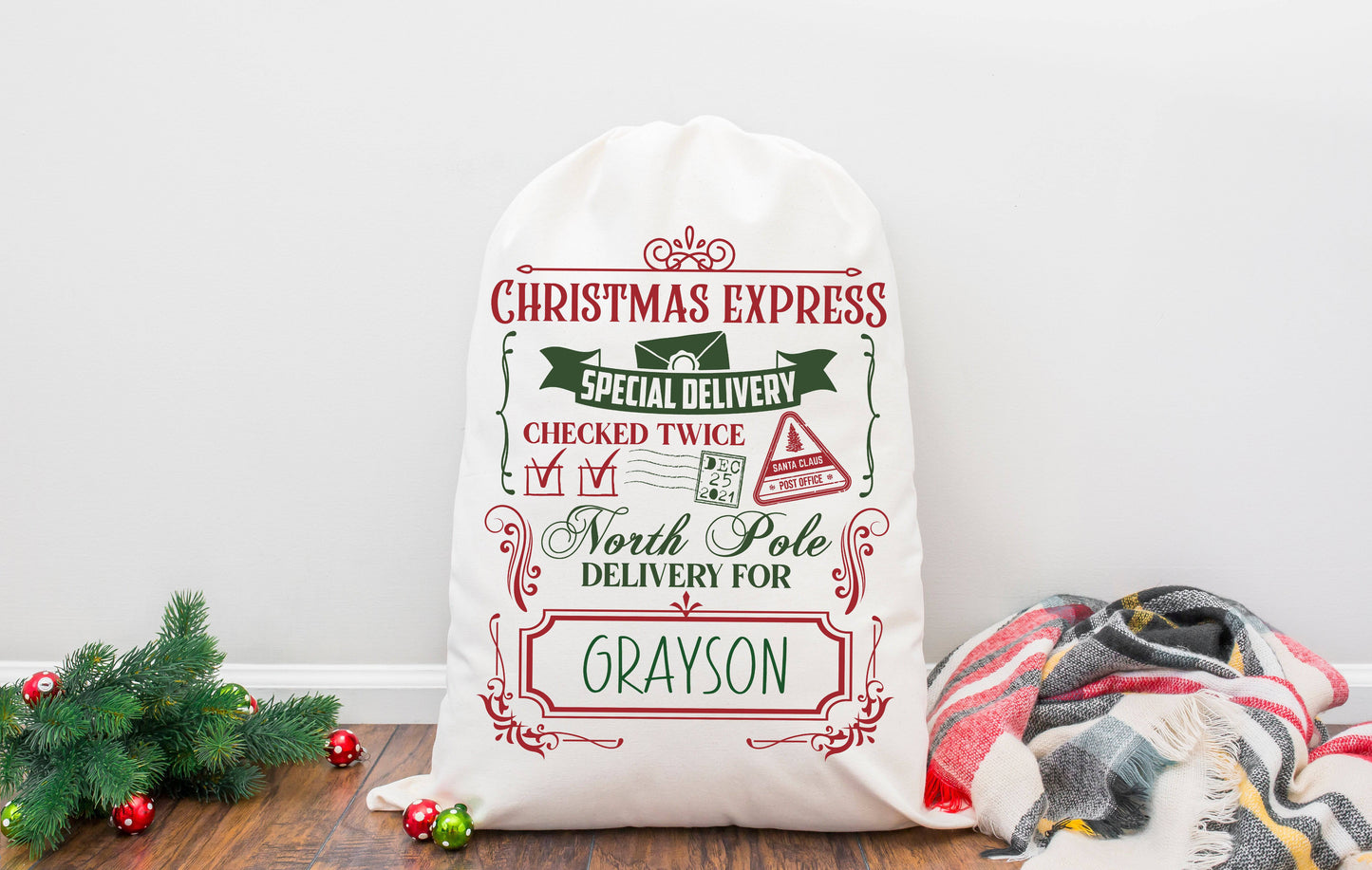 Christmas Express Special Delivery Santa Sacks