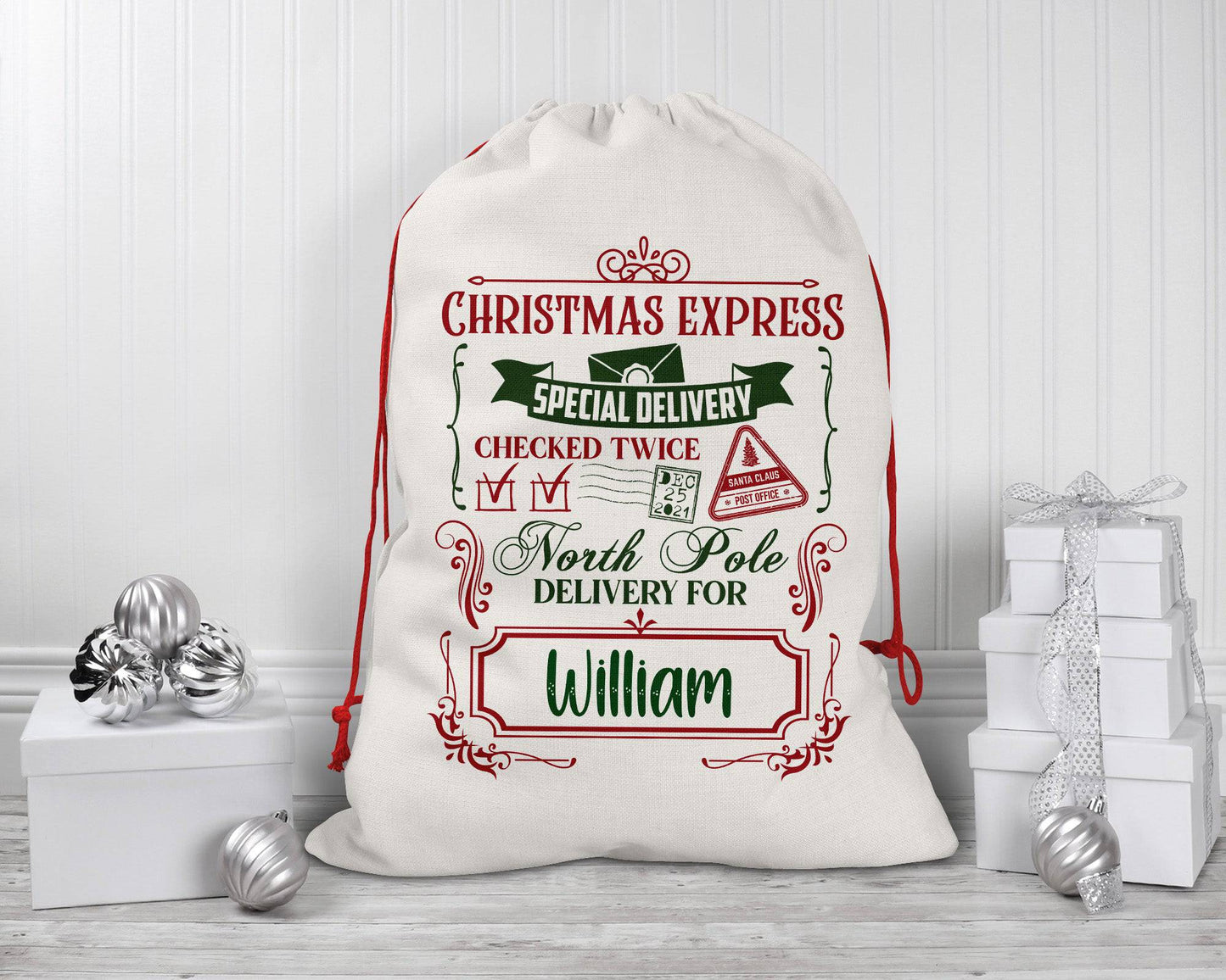 Christmas Express Special Delivery Santa Sacks