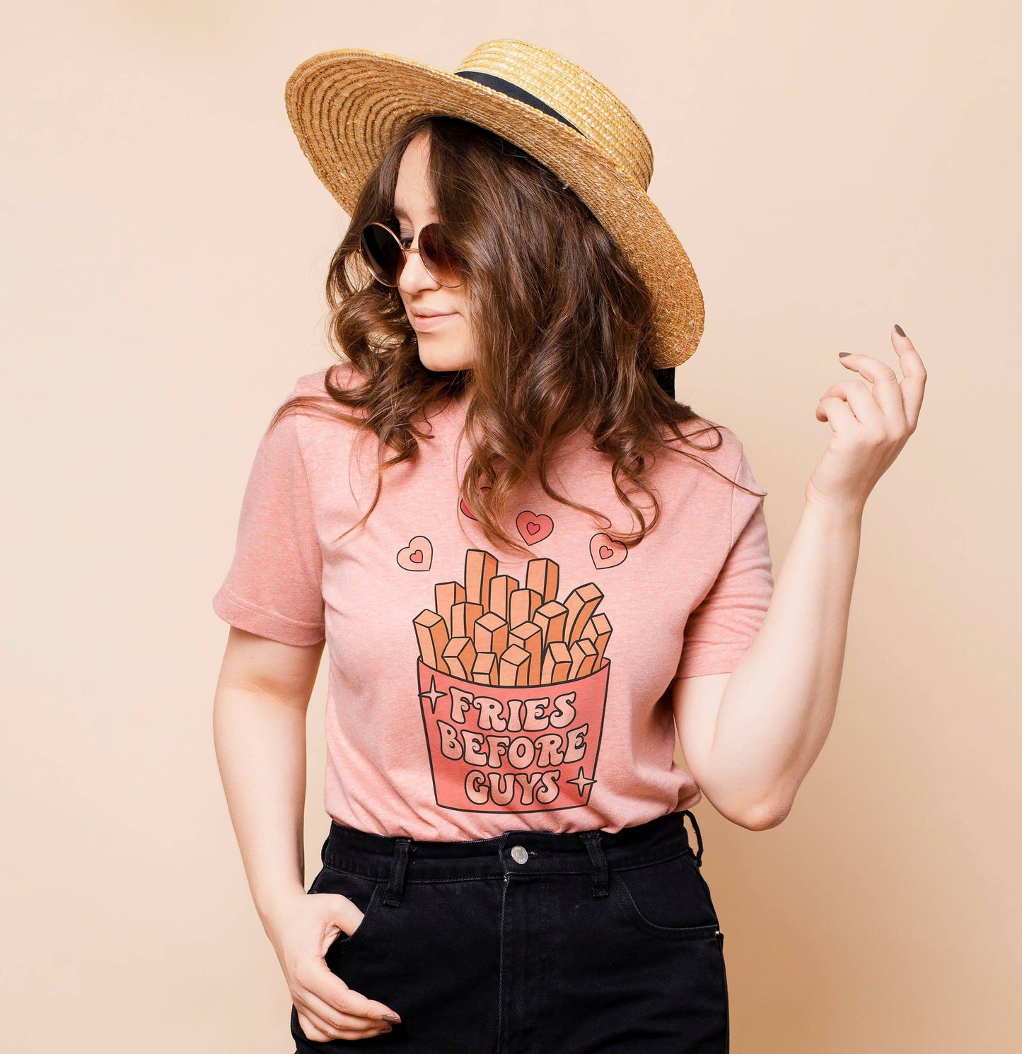 Fries Before Guys Shirt - Valentines Day Shirt for Women