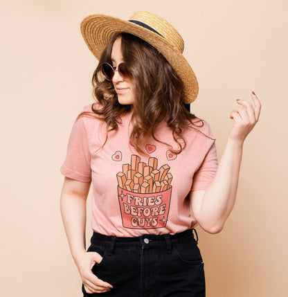 Fries Before Guys Shirt - Valentines Day Shirt for Women