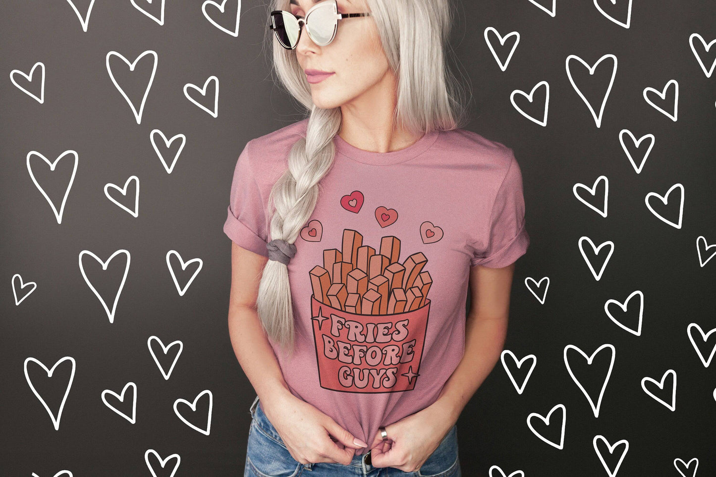 Fries Before Guys Shirt - Valentines Day Shirt for Women