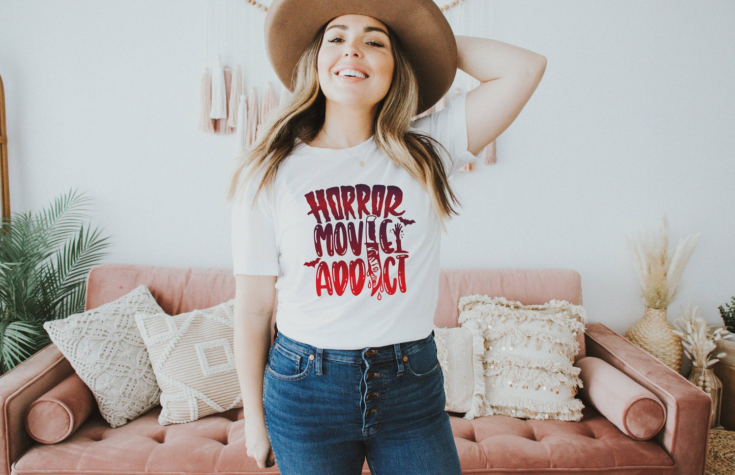 Horror Movie Addict - Women's Halloween Shirt