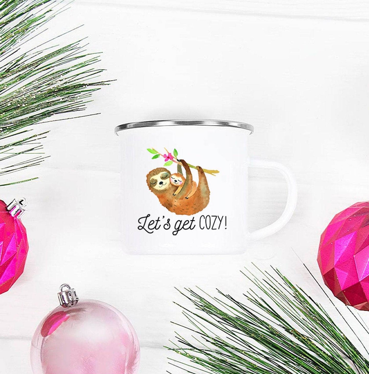 Let's Get Cozy Sloth Mug
